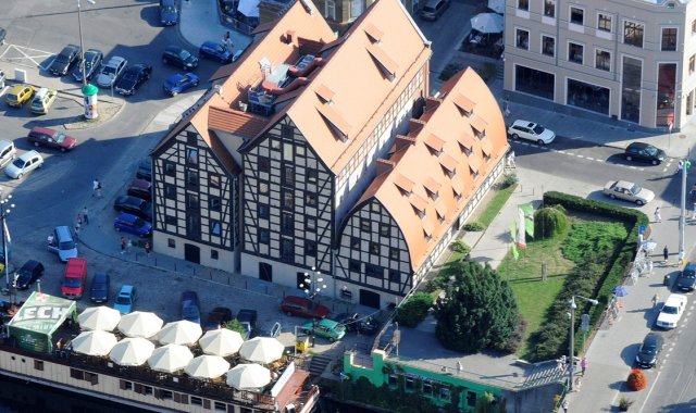 Spichrze z lotu ptaka Bydgoszcz Telarm